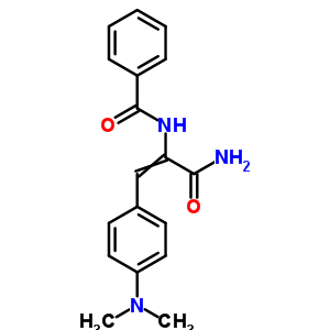 N-[1-氨基甲酰-2-(4-二甲基氨基苯基)乙烯]苯甲酰胺結構式_70985-06-7結構式