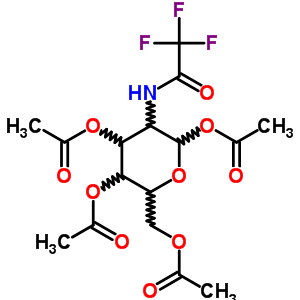 1,3,4,6-四-O-乙?；?2-脫氧-2-三氟乙酰氨基-D-葡萄糖結(jié)構(gòu)式_7139-63-1結(jié)構(gòu)式