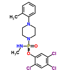 N-[[4-(2-甲基苯基)哌嗪-1-基]-(2,4,5-三氯苯氧基)膦]甲胺結(jié)構(gòu)式_7147-67-3結(jié)構(gòu)式