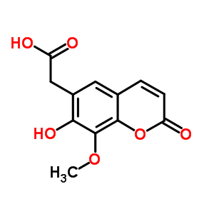 6-(羧基甲基)-7-羥基-8-甲氧基香豆素結構式_71942-06-8結構式