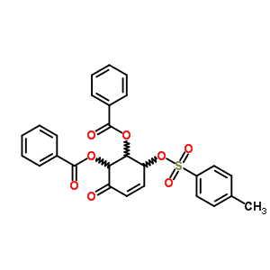 [4s-(4a,5b,6a)]-(9ci)-5,6-雙(苯甲?；趸?-4-[[(4-甲基苯基)磺酰基]氧基]-2-環(huán)己烯-1-酮結(jié)構(gòu)式_72263-11-7結(jié)構(gòu)式