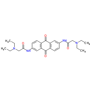 2-二乙基氨基-n-[6-[(2-二乙基氨基乙?；?氨基]-9,10-二氧代-蒽-2-基]乙酰胺結(jié)構(gòu)式_72966-57-5結(jié)構(gòu)式