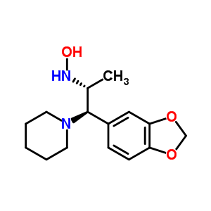 N-[(1R,2R)-1-苯并[1,3]二氧代l-5-基-1-(1-哌啶)丙烷-2-基]羥胺結(jié)構(gòu)式_7399-15-7結(jié)構(gòu)式