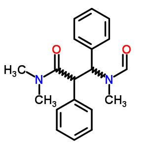 b-(甲酰基甲基氨基)-N,N-二甲基-a-苯基-苯丙酰胺結(jié)構(gòu)式_7468-38-4結(jié)構(gòu)式