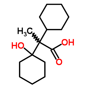 a-環(huán)己基-1-羥基-a-甲基環(huán)己烷乙酸結(jié)構(gòu)式_7473-05-4結(jié)構(gòu)式