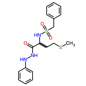N-[1-(苯胺氨基甲酰)-3-甲基磺?；?丙基]-1-苯基-甲烷磺酰胺結(jié)構(gòu)式_7474-67-1結(jié)構(gòu)式