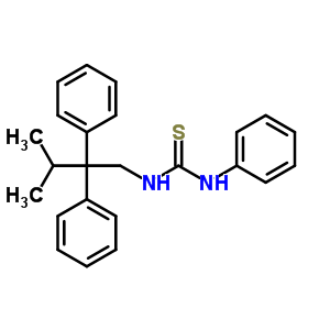 N-(3-甲基-2,2-二苯基丁基)-N-苯基-硫脲結(jié)構(gòu)式_7475-77-6結(jié)構(gòu)式