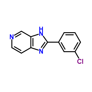 2-(3-氯苯基)-1(3)h-咪唑并[4,5-c]吡啶結(jié)構(gòu)式_75007-93-1結(jié)構(gòu)式