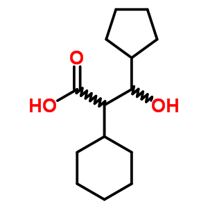 2-環(huán)己基-3-環(huán)戊基-3-羥基-丙酸結(jié)構(gòu)式_7505-58-0結(jié)構(gòu)式