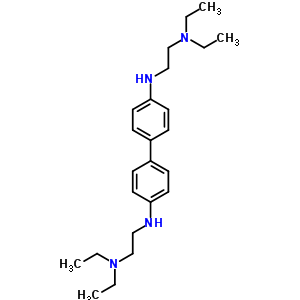 N-[4-[4-(2-二乙基氨基乙基氨基)苯基]苯基]-N,N-二乙基-乙烷-1,2-二胺結構式_7512-34-7結構式