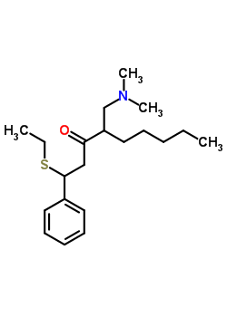 3-壬酮,4-[(二甲基氨基)甲基]-1-(乙基硫代)-1-苯基鹽酸鹽 (1:1)結構式_77921-35-8結構式