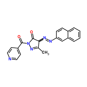 2-異煙?；?5-甲基-4-(2-萘二氮雜烯)-2,4-二氫-3H-吡唑-3-酮結構式_78503-85-2結構式
