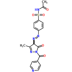 N-((4-((E)-(1-異煙?；?3-甲基-5-氧代-4,5-二氫-1H-吡唑-4-基)二氮雜烯)苯基)磺酰基)乙酰胺結(jié)構(gòu)式_78503-91-0結(jié)構(gòu)式