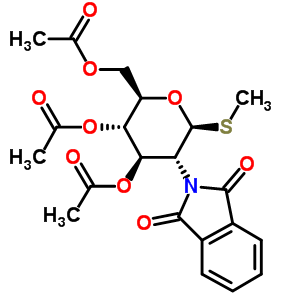 3,4,6-三-o-乙酰基-2-脫氧-2-鄰苯二甲酰亞氨基-1-硫代-beta-d-吡喃葡萄糖苷甲酯結(jié)構(gòu)式_79528-48-6結(jié)構(gòu)式