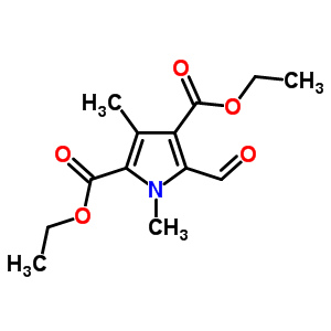 5-甲?；?1,3-二甲基-吡咯-2,4-二羧酸二乙酯結構式_79754-46-4結構式