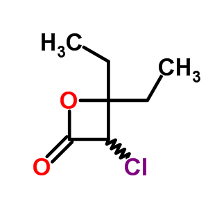 3-氯-4,4-二乙基-氧雜環(huán)丁烷-2-酮結構式_79930-61-3結構式