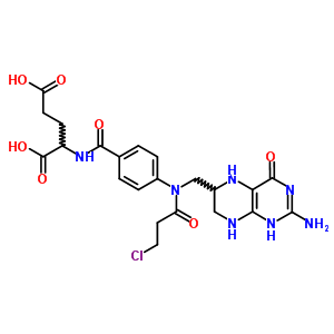 (9CI)-N-[4-[[(2-氨基-1,4,5,6,7,8-六氫-4-氧代-6-蝶啶)甲基](3-氯-1-氧代丙基)氨基]苯甲?；鵠-L-谷氨酸結(jié)構(gòu)式_80402-39-7結(jié)構(gòu)式