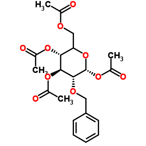 2-O-芐基-1,3,4,6-四-O-乙?；?alpha-D-吡喃甘露糖結(jié)構(gòu)式_80779-87-9結(jié)構(gòu)式