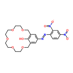 18-冠-5[4-(2,4-二硝基苯基氮雜)苯酚]結(jié)構(gòu)式_81238-58-6結(jié)構(gòu)式