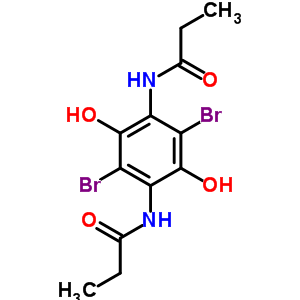 N-[2,5-二溴-3,6-二羥基-4-(丙?；被?苯基]丙酰胺結(jié)構(gòu)式_81534-95-4結(jié)構(gòu)式