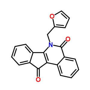 6-(2-呋喃基甲基)-5H-茚并(1,2-c)異喹啉-5,11(6H)-二酮結構式_81721-81-5結構式