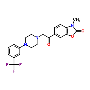 3-甲基-6-((4-(alpha,alpha,alpha-三氟-間甲苯)-4-哌嗪)乙酰基)-2-苯噁唑啉酮結(jié)構(gòu)式_82608-05-7結(jié)構(gòu)式