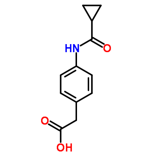 {4-[(環(huán)丙基羰基)氨基]苯基 }乙酸結(jié)構(gòu)式_832681-49-9結(jié)構(gòu)式