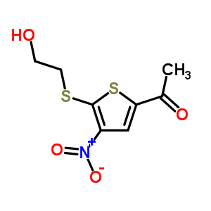 1-[5-[(2-羥基乙基)硫代]-4-硝基-2-噻吩]-1-乙酮結構式_845266-22-0結構式