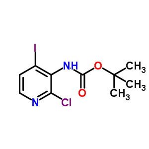 (2-氯-4-碘-3-吡啶)-氨基甲酸叔丁酯結(jié)構(gòu)式_855784-39-3結(jié)構(gòu)式