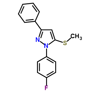 1-(4-氟苯基)-5-甲基硫代-3-苯基-1H-吡唑結構式_871110-08-6結構式