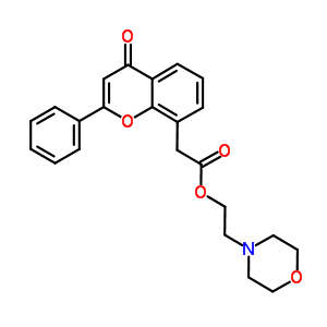 2-嗎啉-4-基-2-(4-氧代-2-苯基-色烯-8-基)乙酸乙酯結構式_87626-58-2結構式