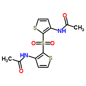 N-[2-(3-乙酰氨基噻吩-2-基)磺?；绶?3-基]乙酰胺結(jié)構(gòu)式_88202-73-7結(jié)構(gòu)式