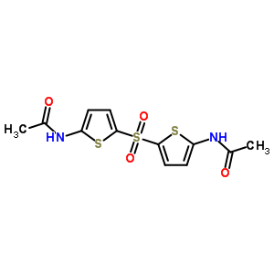 N-[5-(5-乙酰氨基噻吩-2-基)磺?；绶?2-基]乙酰胺結(jié)構(gòu)式_88202-75-9結(jié)構(gòu)式
