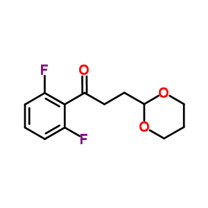 2,6-二氟-3-(1,3-二噁烷-2-基)-苯丙酮結(jié)構(gòu)式_884504-27-2結(jié)構(gòu)式