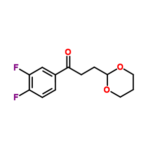 3,4-二氟-3-(1,3-二噁烷-2-基)-苯丙酮結(jié)構(gòu)式_884504-28-3結(jié)構(gòu)式