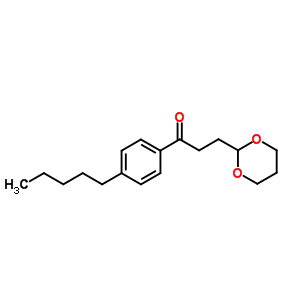3-(1,3-二噁烷-2-基)-4-戊基苯丙酮結(jié)構(gòu)式_884504-34-1結(jié)構(gòu)式