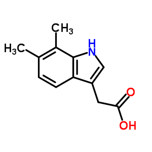 (7ci)-6,7-二甲基-吲哚-3-乙酸結構式_88611-92-1結構式