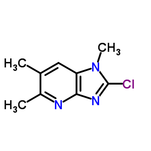 2-氯-1,5,6-三甲基咪唑并 [4,5-b] 吡啶結(jié)構(gòu)式_887354-13-4結(jié)構(gòu)式