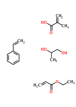 2-甲基-2-丙烯酸 1,2-丙二醇單酯與苯乙烯和丙烯酸乙酯的聚合物結(jié)構(gòu)式_9043-68-9結(jié)構(gòu)式