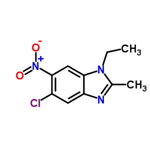 5-氯-1-乙基-2-甲基-6-硝基-苯并咪唑結構式_90799-36-3結構式