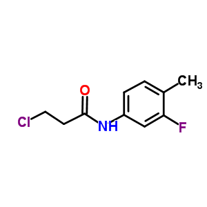 3-氯-n-(3-氟-4-甲基苯基)丙酰胺結(jié)構(gòu)式_908494-81-5結(jié)構(gòu)式
