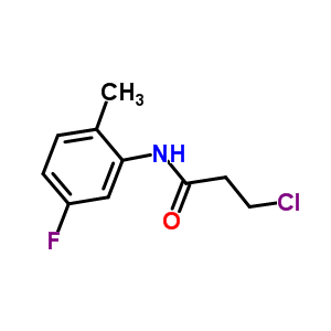 3-氯-n-(5-氟-2-甲基苯基)丙酰胺結(jié)構(gòu)式_908494-83-7結(jié)構(gòu)式