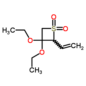 2-乙烯-3,3-二乙氧基-硫化環(huán)丙烷 1,1-二氧化物結(jié)構(gòu)式_91267-21-9結(jié)構(gòu)式