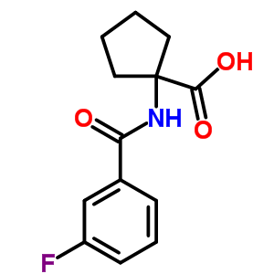 1-(3-氟-苯甲酰基氨基)-環(huán)戊烷羧酸結(jié)構(gòu)式_912771-14-3結(jié)構(gòu)式