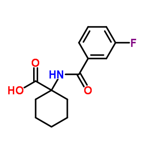 1-(3-氟-苯甲酰基氨基)-環(huán)己烷羧酸結(jié)構(gòu)式_912771-16-5結(jié)構(gòu)式
