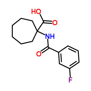 1-(3-氟-苯甲?；被?-環(huán)庚烷羧酸結(jié)構(gòu)式_912771-18-7結(jié)構(gòu)式