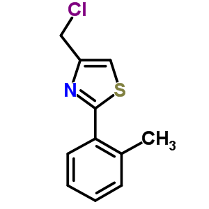4-(氯甲基)-2-(2-甲基苯基)-1,3-噻唑結(jié)構(gòu)式_91349-33-6結(jié)構(gòu)式