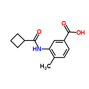 3-[(環(huán)丁基羰基)氨基]-4-甲基苯甲酸結(jié)構(gòu)式_915921-04-9結(jié)構(gòu)式