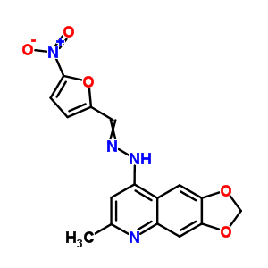 5-硝基-2-呋喃羧醛-(6-甲基-1,3-二氧代[4,5-g]喹啉-8-基)肼酮結構式_91919-09-4結構式