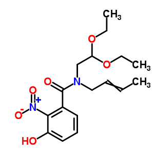 N-2-丁烯-1-基-N-(2,2-二乙氧基乙基)-3-羥基-2-硝基-苯甲酰胺結(jié)構(gòu)式_94295-89-3結(jié)構(gòu)式